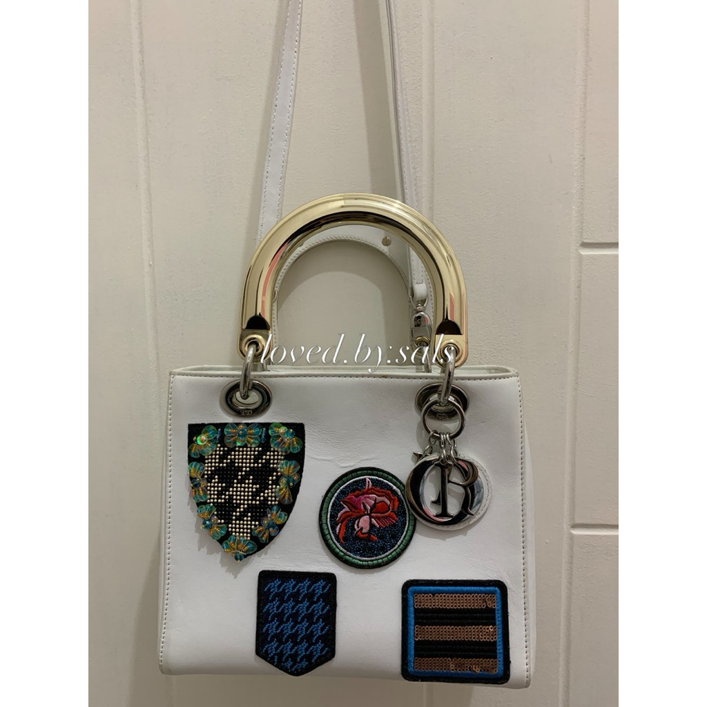 (Preloved) Christ1an Dior Lady Dior Patch White
