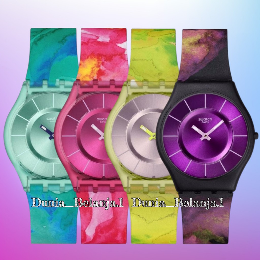 Original 100% SWATCH PAINTED PARADISE  DM 34mm SS08G112 SS08B106 SS08P113 SS08G111 Garansi 2 Tahun