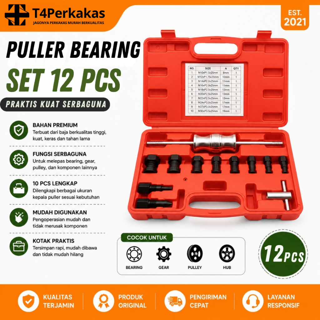 Tracker Inner Bearing Puller Tracker bearing puller tracker slide hammer pencabut klaher dalam