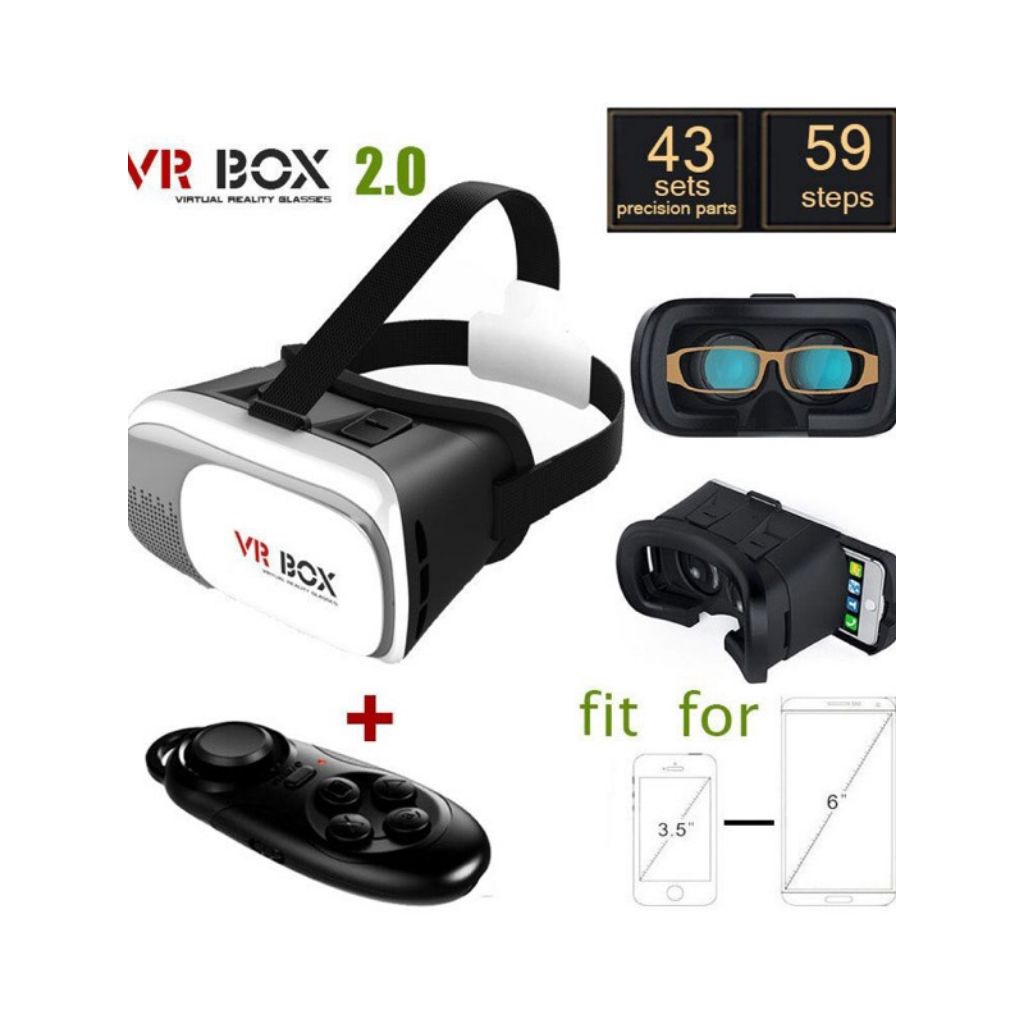[READY STOCK] VR Box Headset 3D Virtual Reality – Rasakan Sensasi Bioskop & Game 360° di Rumah