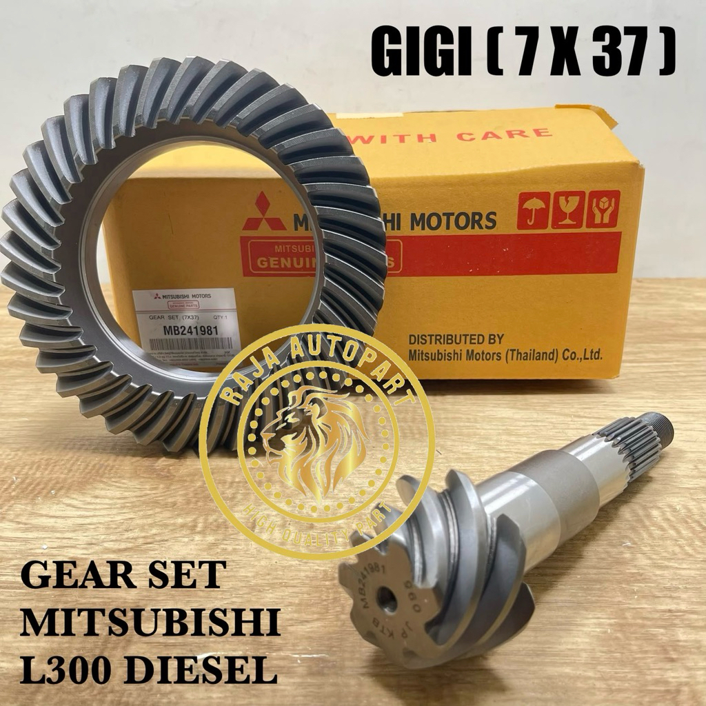 GEAR SET GIGI 7 X 37 MITSUBISHI L300 DIESEL L 300 DISEL  7X37 CROWN WHEEL PINION GIGI GARDAN GEARSET