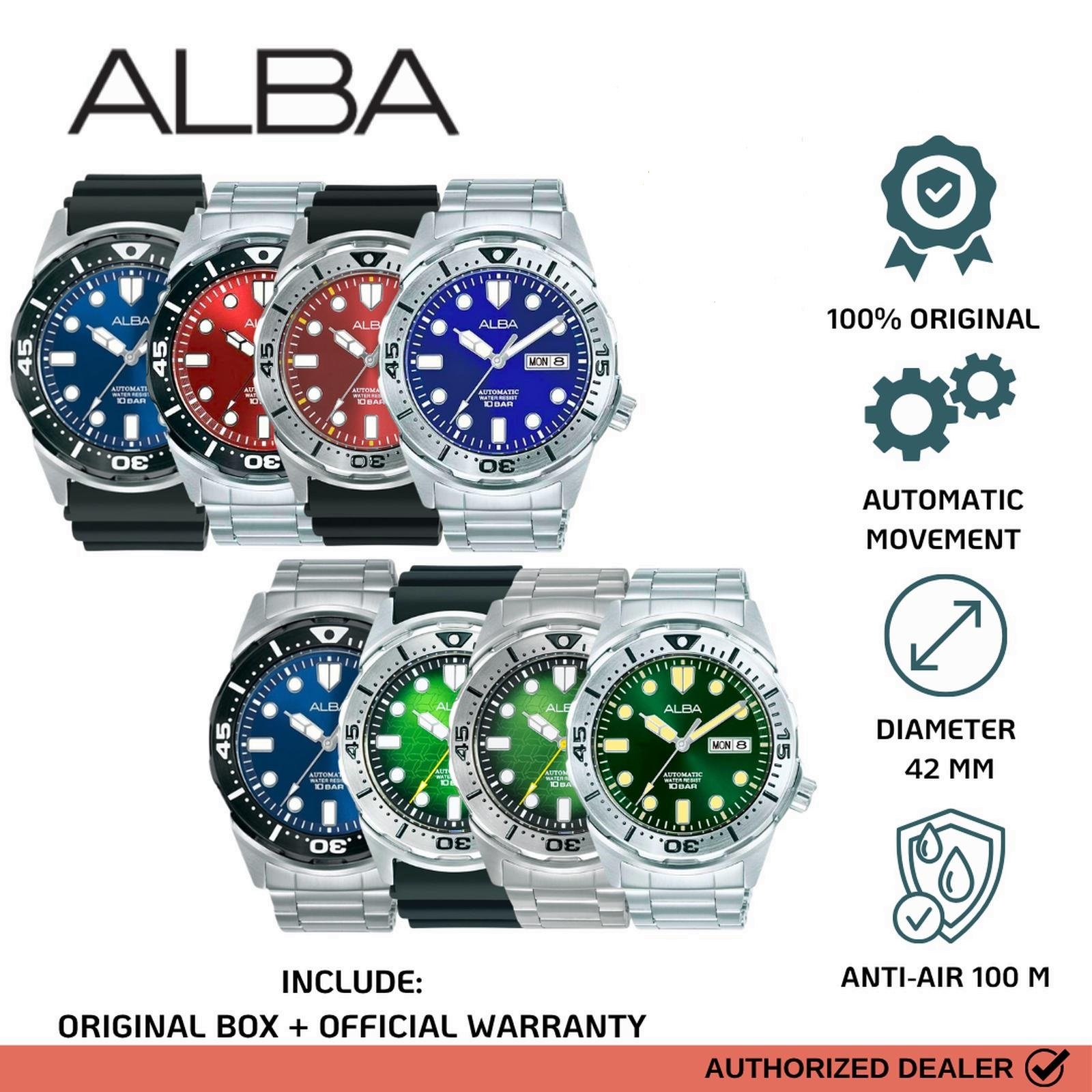 Alba Men Automatic AL4415 AL4415X1 AL4417 AL4417X1 AL4443 AL4443X1 AL4447 AL4447X1 AL4371 AL4371X1 A