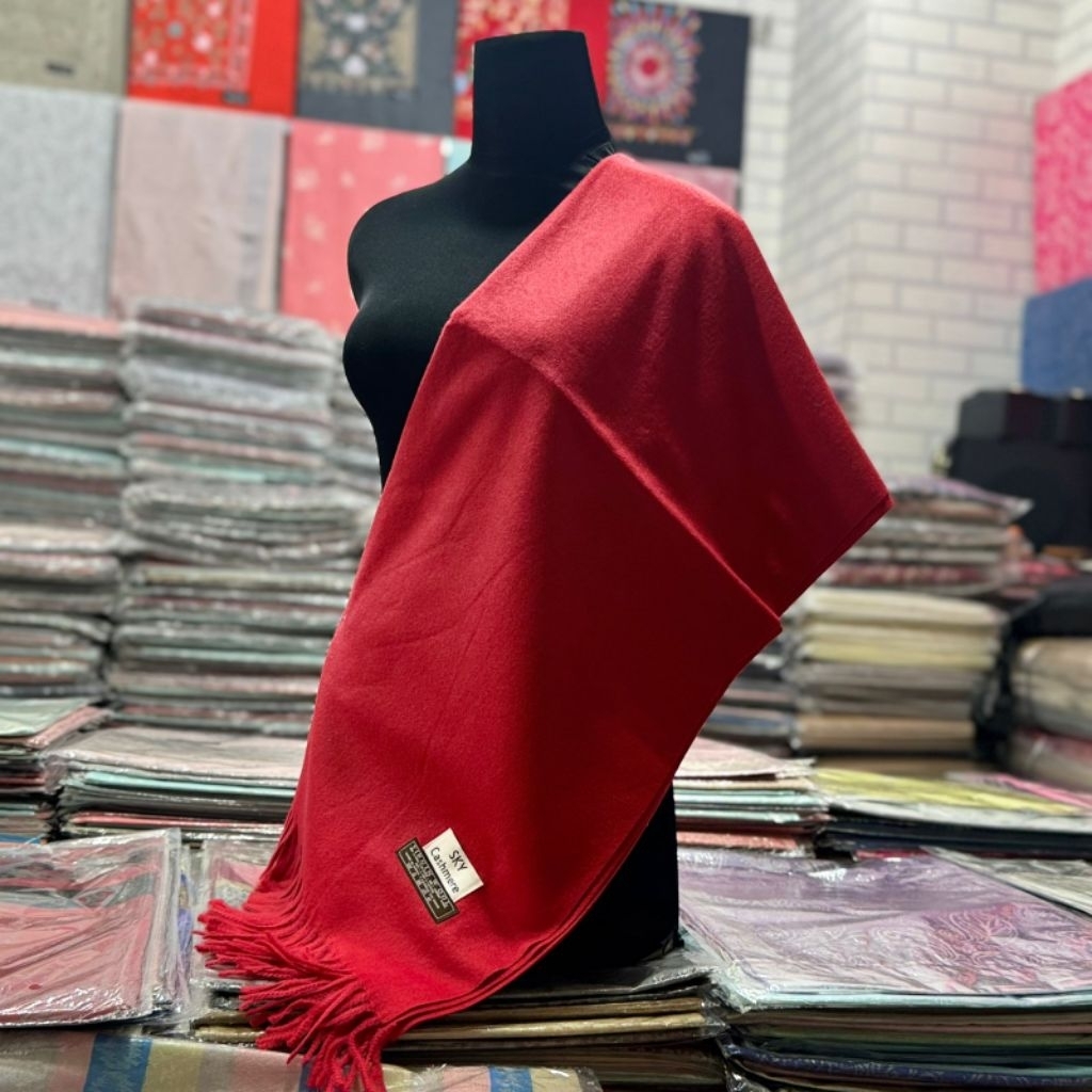 Pashmina SKY Cashmere // Syal SKY Polos Cashmere // Shawl // Scarf // Selendang