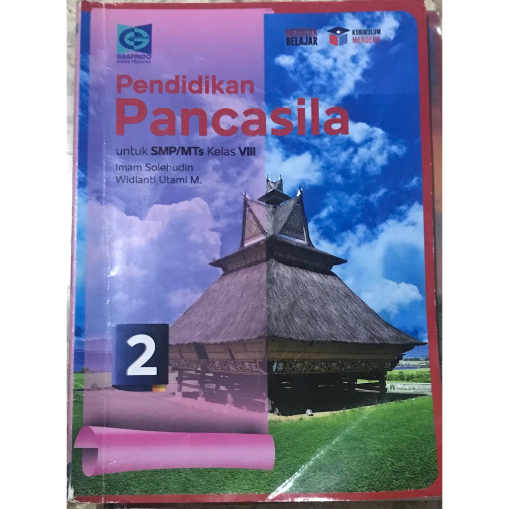 buku Pendidikan Pancasila kelas 8 Erlangga
