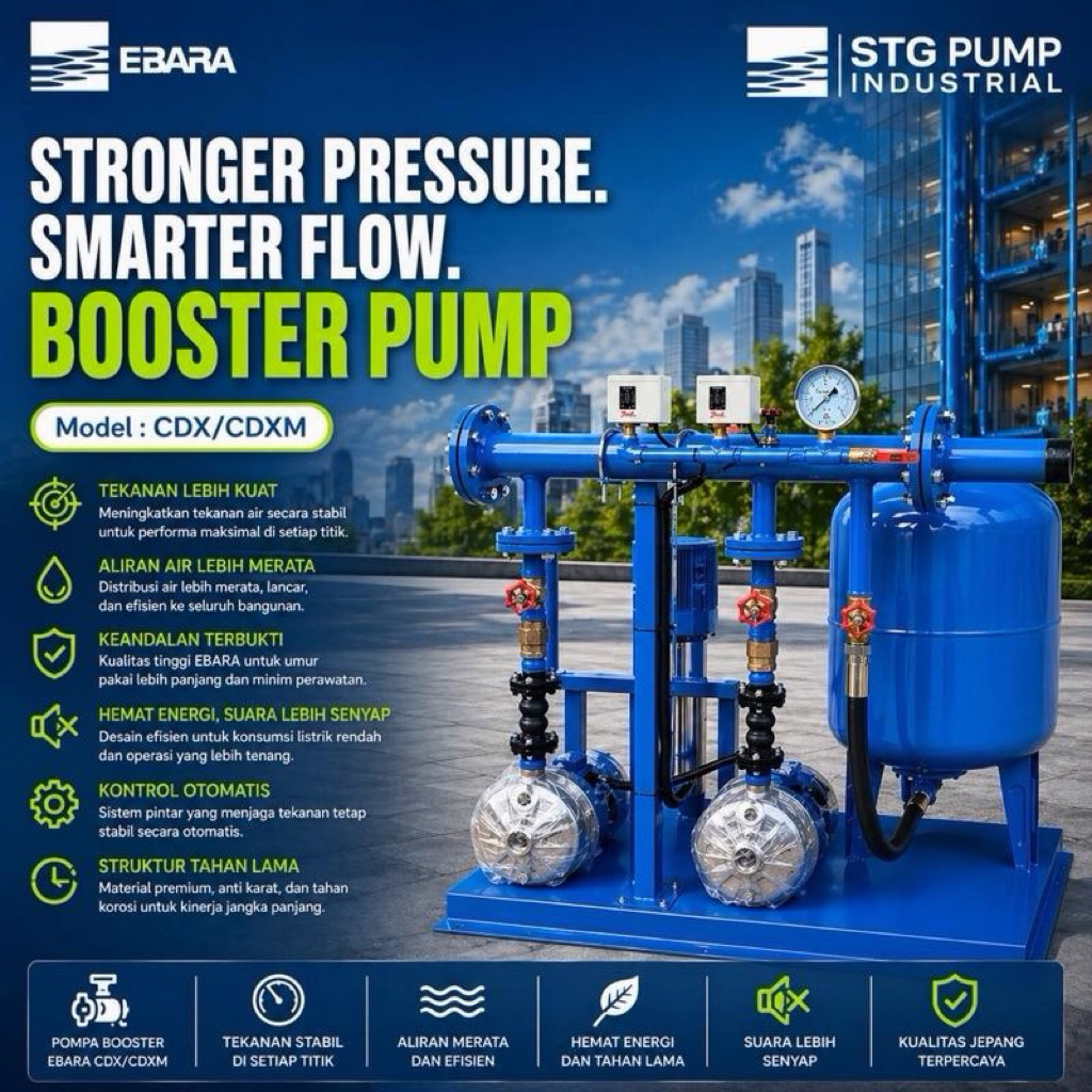 Booster pump Ebara 2 CDX 120/20/Paket Booster Pump Ebara 2 CDX 120/20