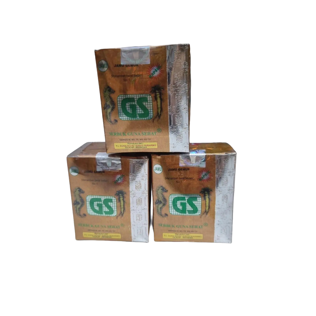 Jamu Gemuk Sehat GS No 1 Kapsul 24 Sachet Original Membantu Nafsu Makan Anti Lesu Penambah Berat Bad