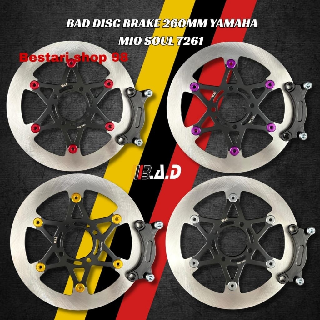 piringan bad bulat ukuran 260mm piringan bulat cakram disc depan ukuran 260mm motor mio soul / mio /