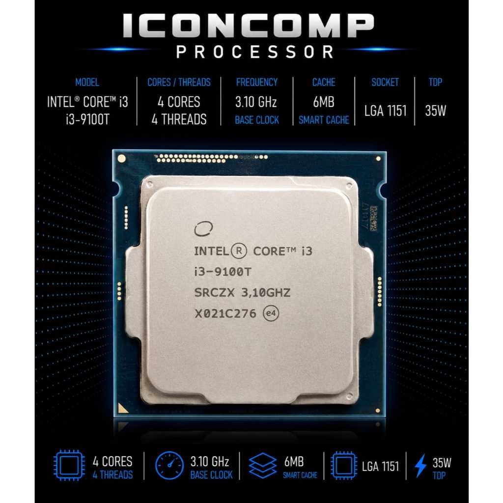PROCESSOR INTEL CORE I3 9100T TRAY LGA 1151 GEN 9