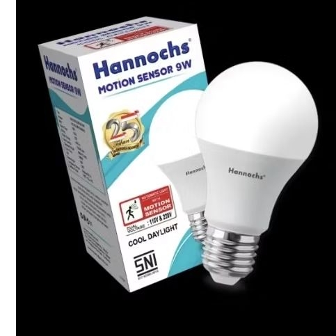 Lampu Hannochs 9 watt Motion Sensor