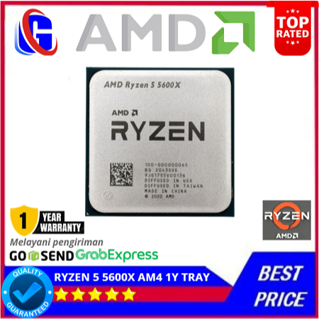 AMD PROCESSOR RYZEN 5 5600X AM4 1Y TRAY TANPA FAN