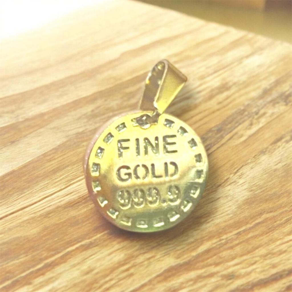 liontin antam bulat premium/ liontin saja/ aksesoris kalung premium/anti karat