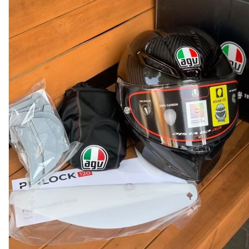 HELM AGV PISTA GPRR MONO GLOSSY CARBON ORIGINAL