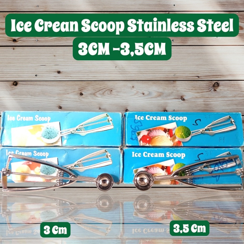 Ice Cream Scoop -Squeeze / 3CM - 3,5CM - 4CM - 5CM - 6CM / Stainless Steel