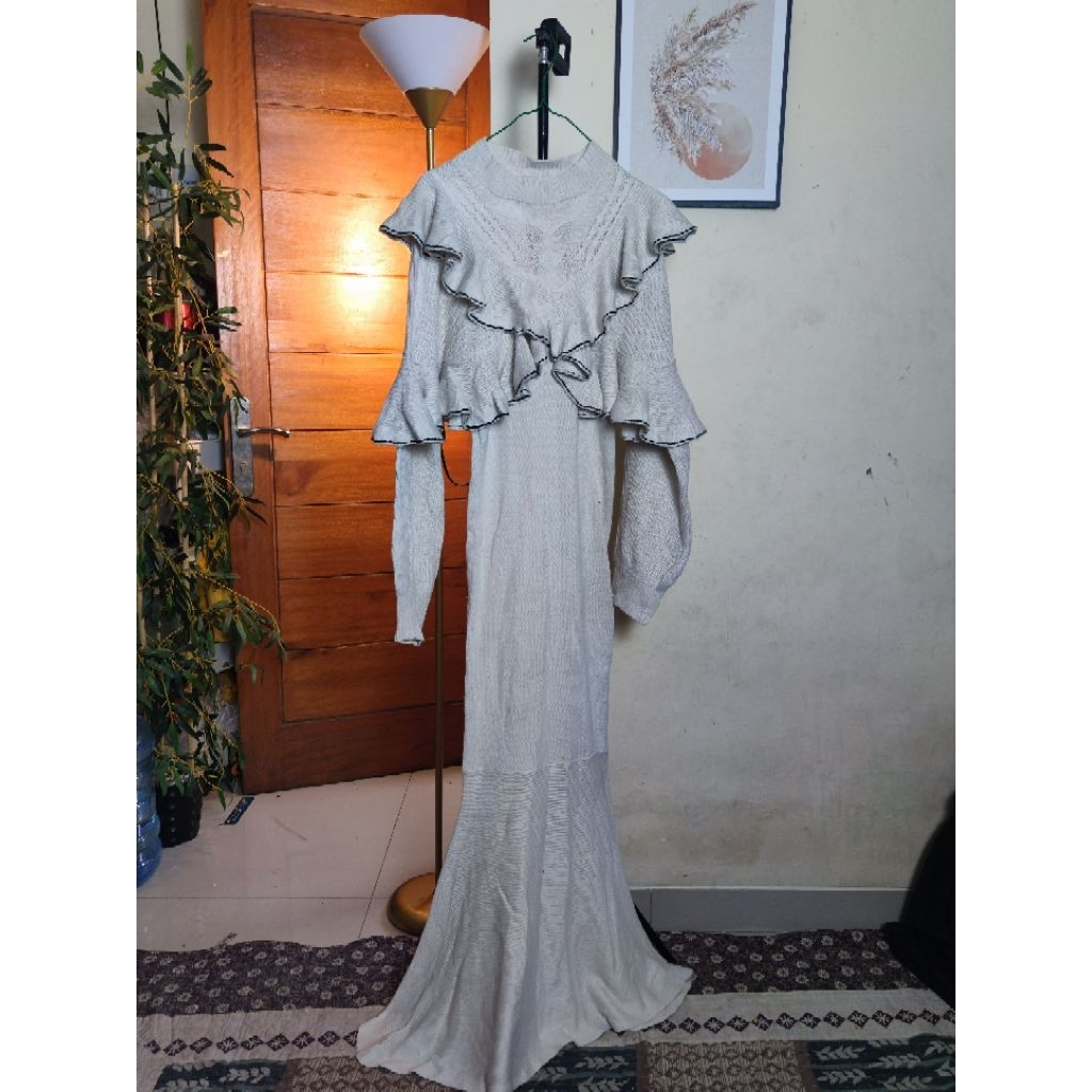 GRL Long Dress Mermaid Frill, Long Dress GRL Ruffles Rok Duyung, Dress Duyung, Dress Pesta, Dress Im