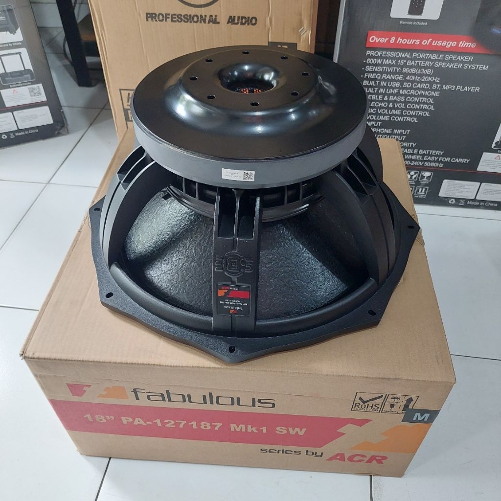 speaker ACR 18 inch ACR Fabulous 127187 MK1 original speaker komponen 18inch