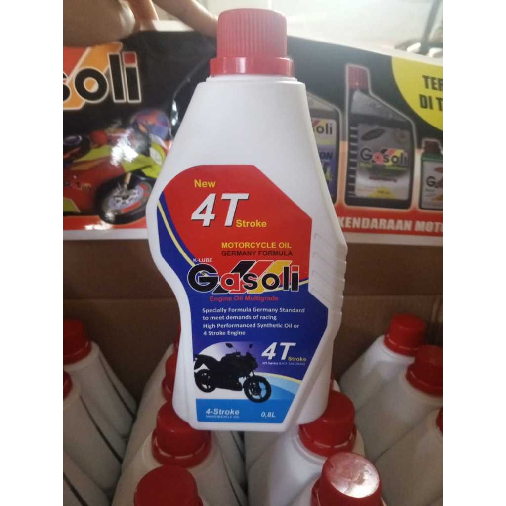 OLI MESIN MOTOR MANUAL GIGI BEBEK Gasoli 4T Stroke Motor Oil 0.8L Engine Oil Multigrade Untuk 4 Stro