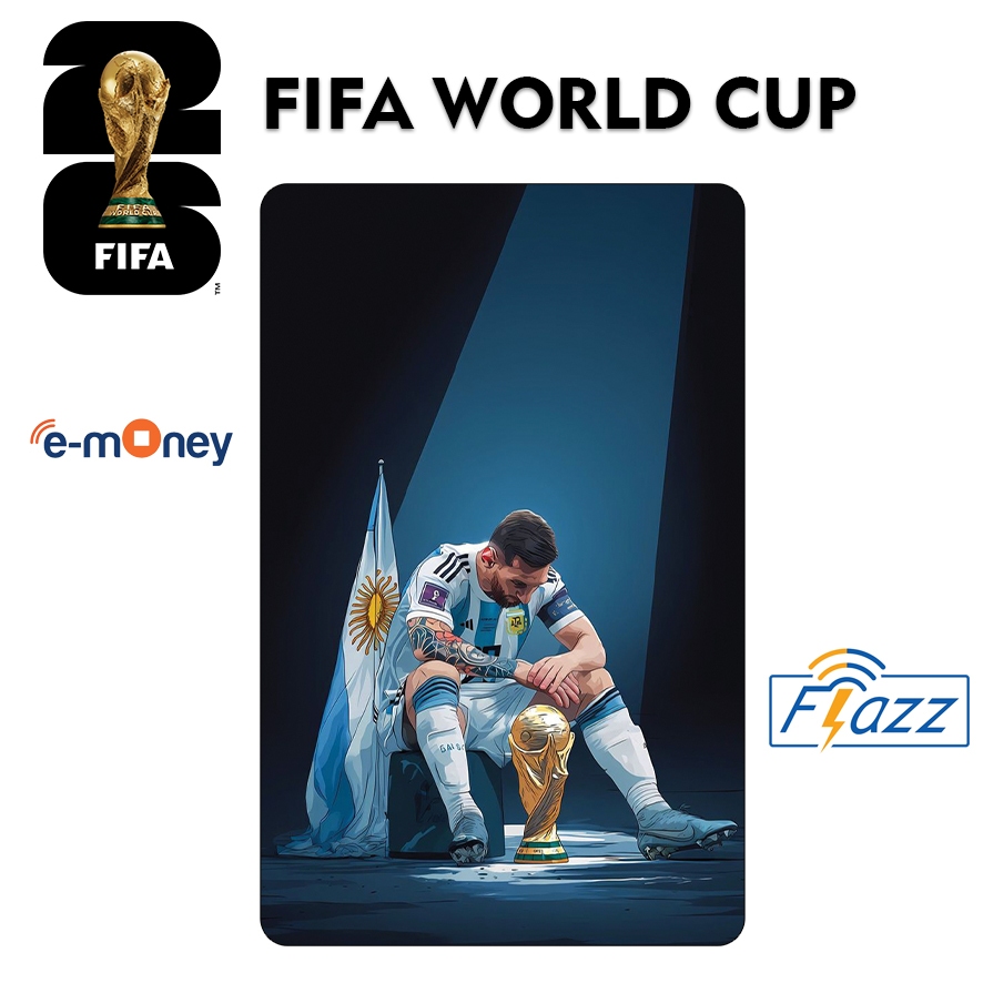 Kartu Emoney Flazz  Messi - Custom Kartu Messi Argentina Etoll Busway