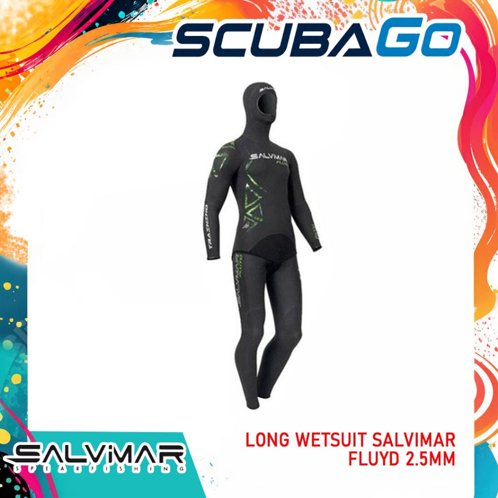 Long Wetsuit Salvimar Fluyd Training HT Weld System 2.5MM Baju Selam Panjang Scuba Diving Freediving