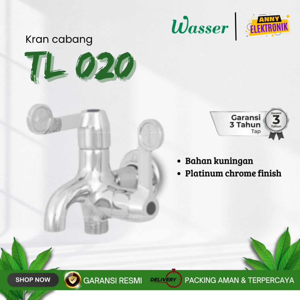Kran Cabang Engkol Wasser TL 020 / TL-020 Wasser Kran Cabang Shower/ Kran Shower