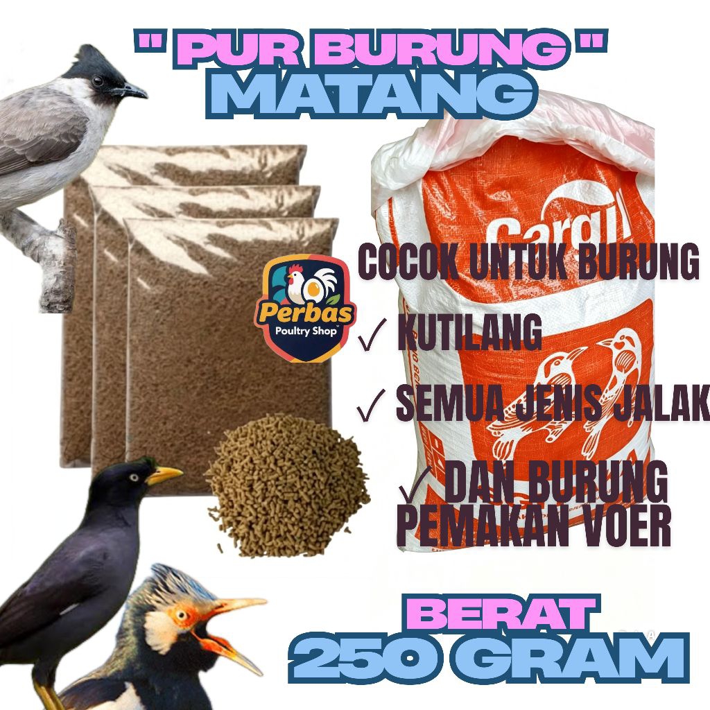 pakan burung voer burung matang Cargill