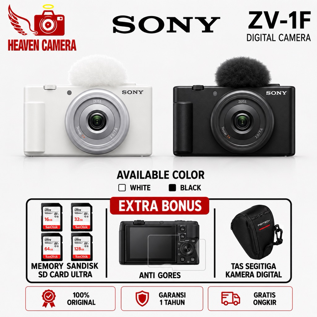 SONY ZV-1F / SONY ZV 1F / SONY ZV1F DIGITAL COMPACT KAMERA VLOG 4K