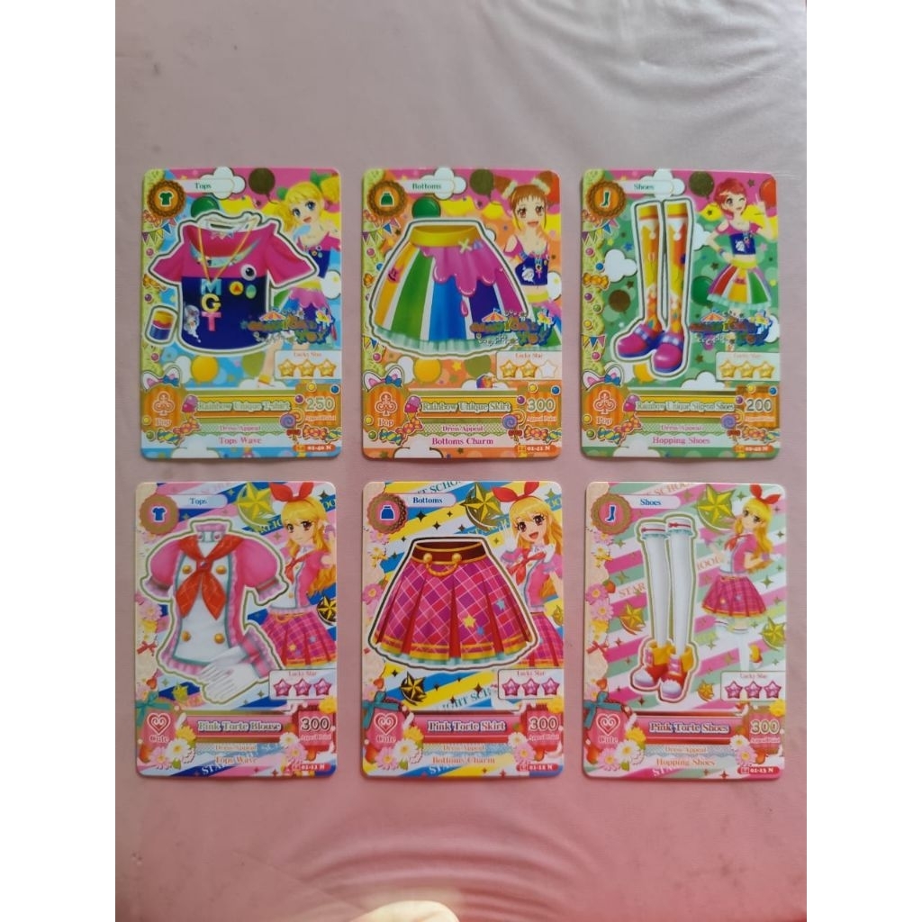 [ READY ] Aikatsu Card Set Ichigo Uniform Pink Torte Otome Magical Toy