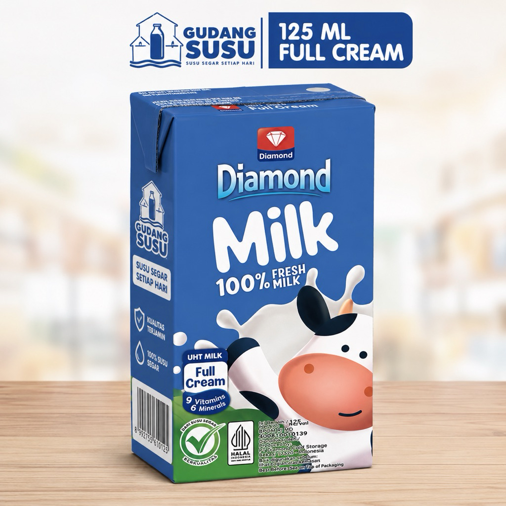 SUSU DIAMOND UHT FULL CREAM 125 ML