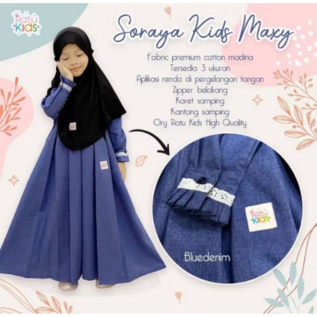 Gamis anak soraya nandia kids tanpa hijab ( gamis aja )