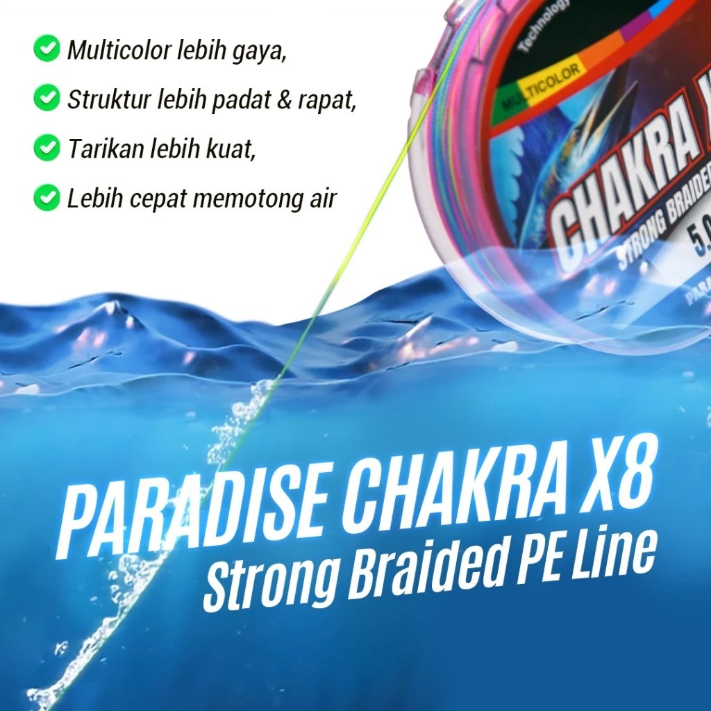PE 3.0 Paradise Chakra X8 Multi Color 150m