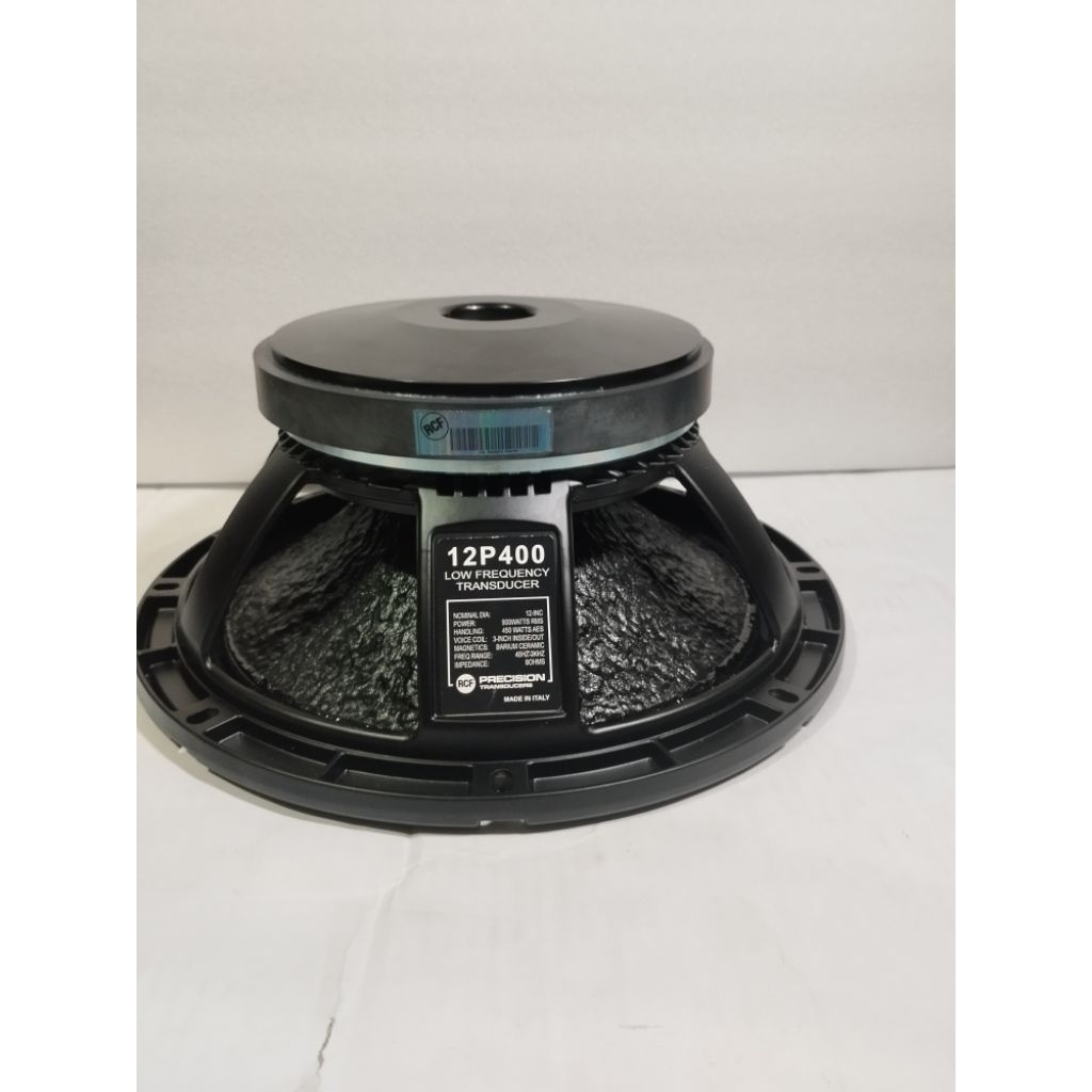 Speaker Komponen 12 Inch RCF 12P400 Subwoofer magnet lubang 600 Watt Cor Original Bergaransi