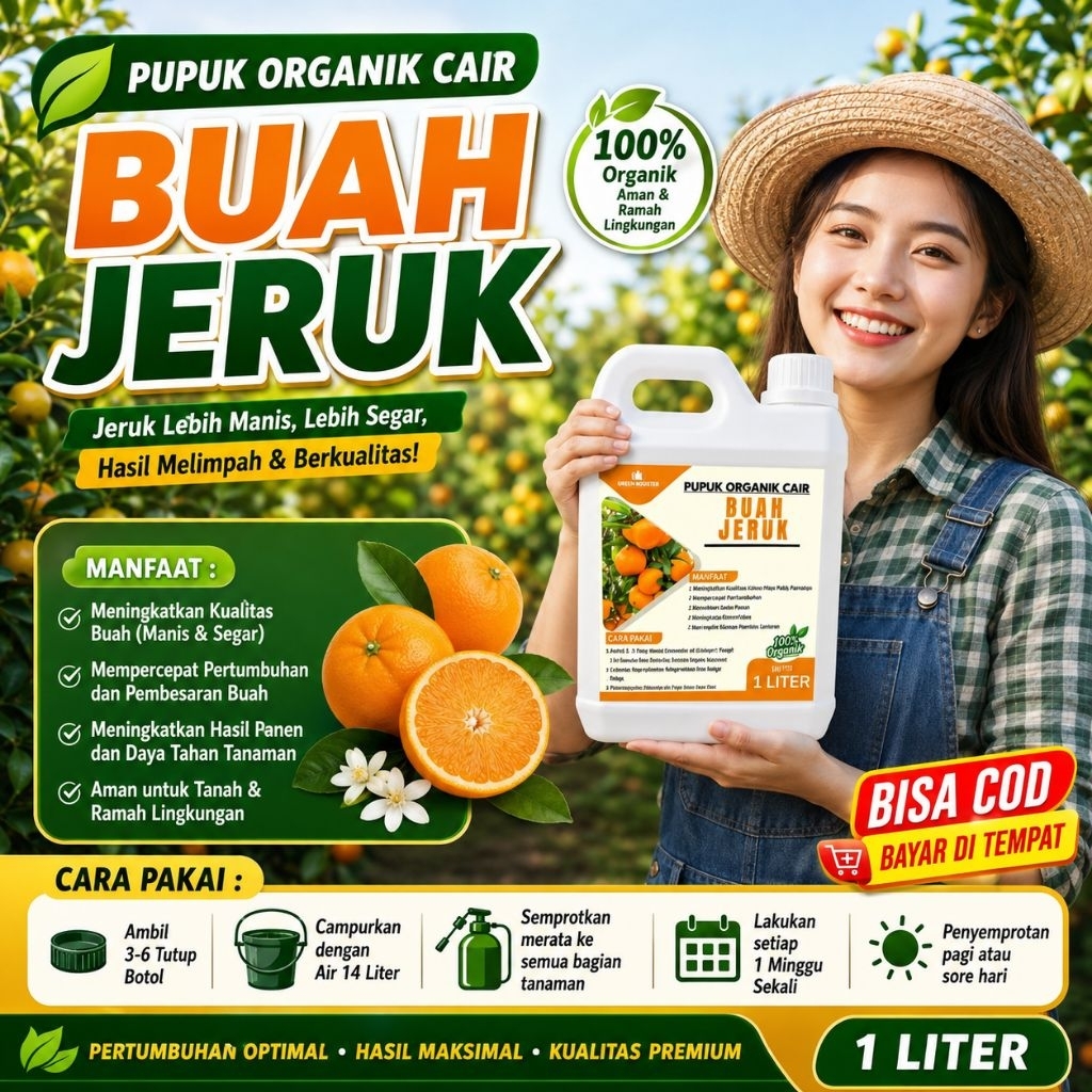 Pupuk Jeruk Manis / Pupuk Pemanis Buah Jeruk / Pupuk Booster Jeruk Manis / Pupuk Organik Booster Jer