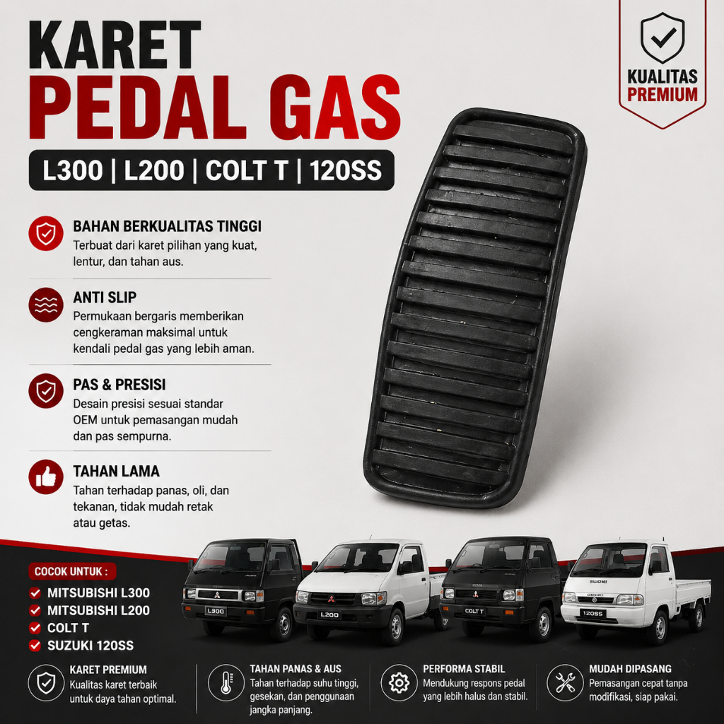 KARET PEDAL GAS L300 L200 COLT T 120SS mobil