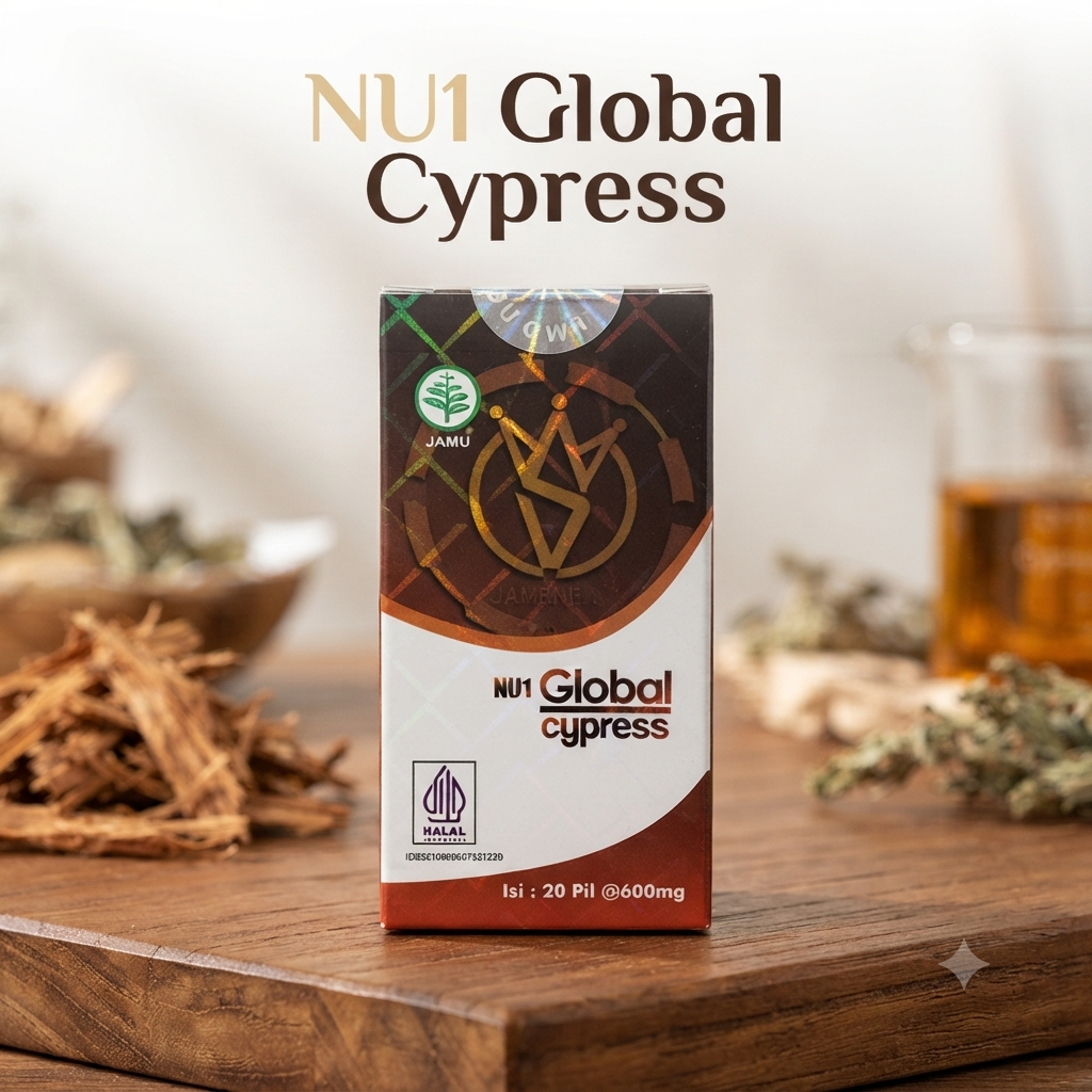 PIL HITAM GLOBAL CYPRESS HERBAL UNTUK ASAM URAT/KOLESTROL/NYERI SENDI DLL