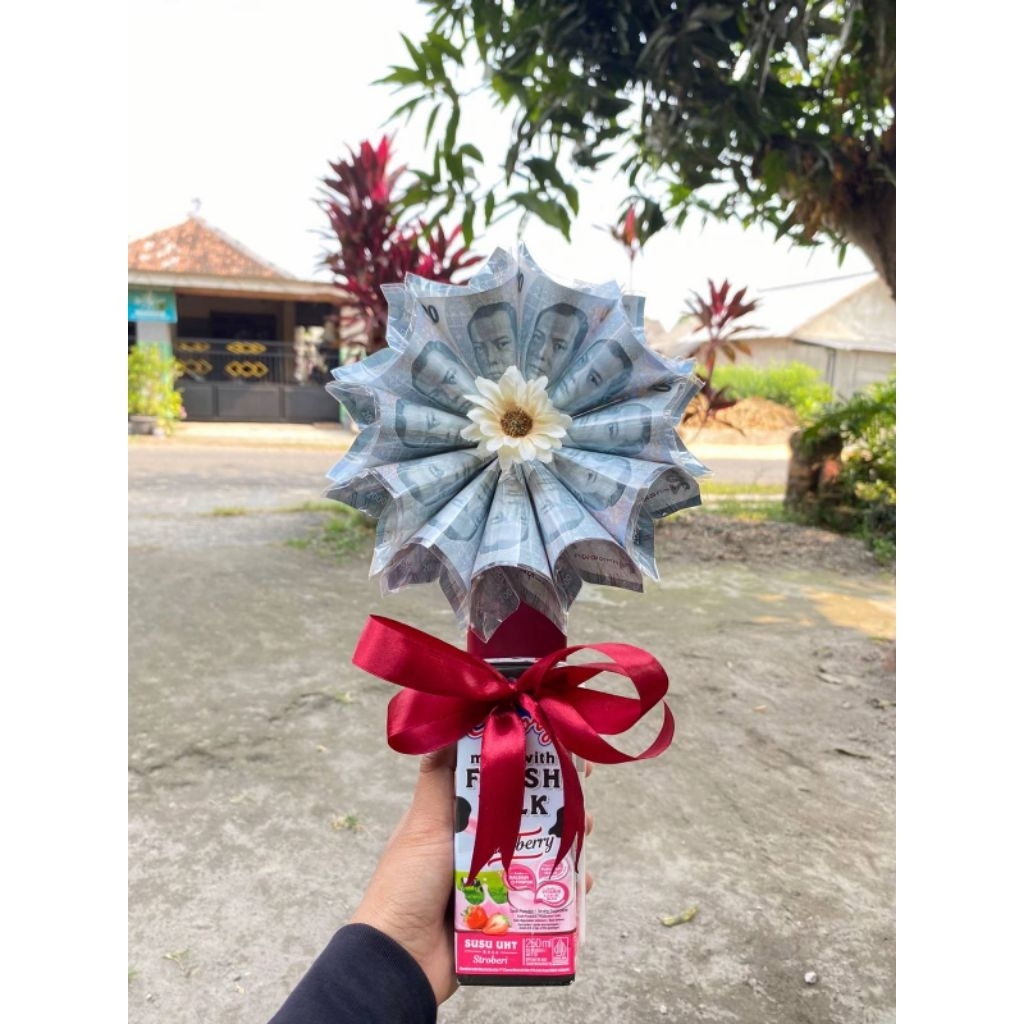 Buket kincir uang-bunga uang 2000an, cimory youghurt