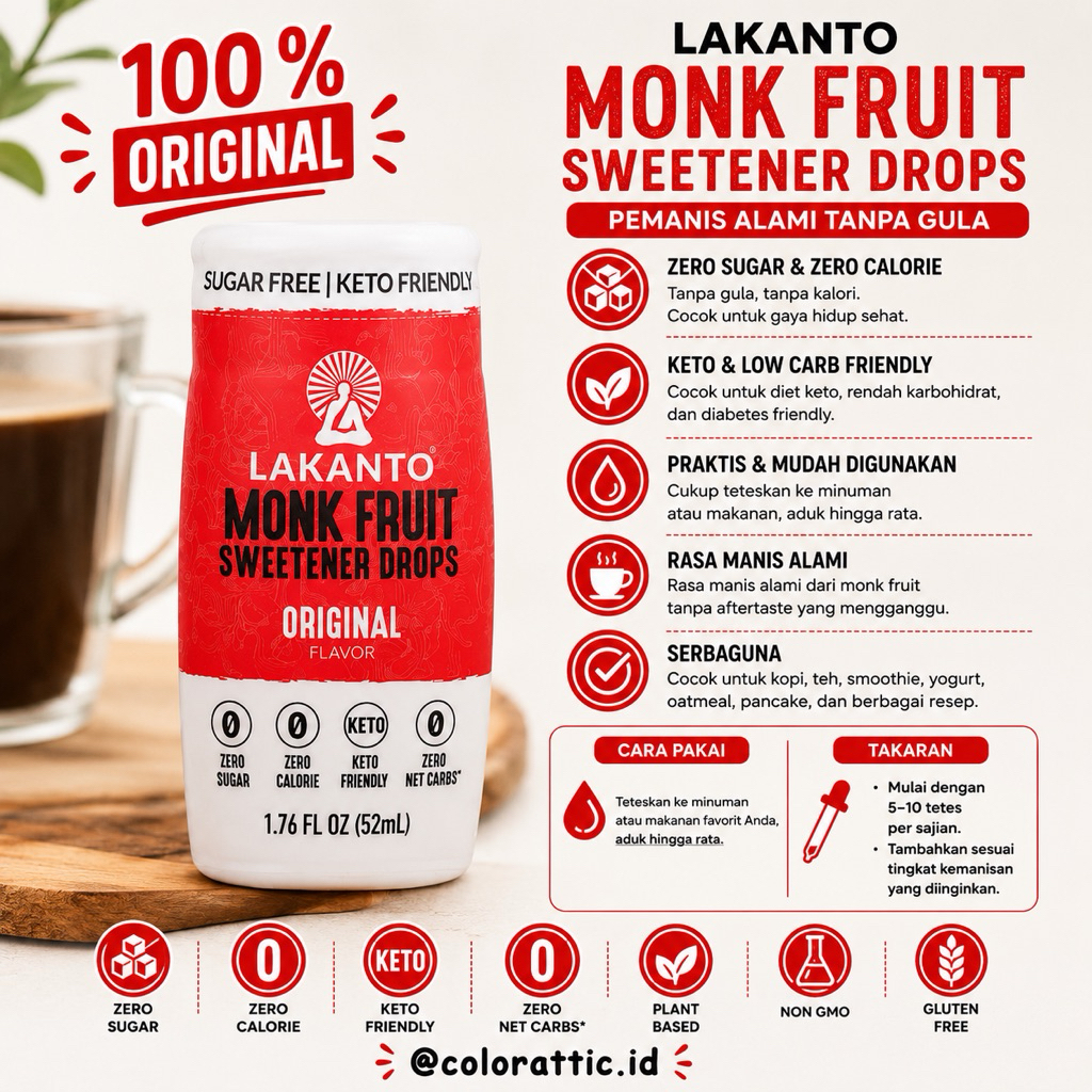 LAKANTO LIQUID MONKFRUIT EXTRACT - FROM USA