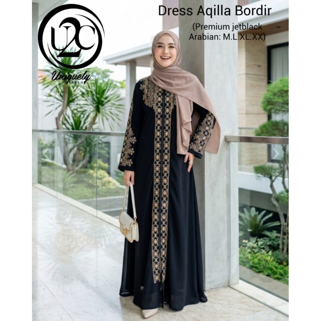GAMIS AQILLA BORDIR GAMIS ABAYA ORI U2C