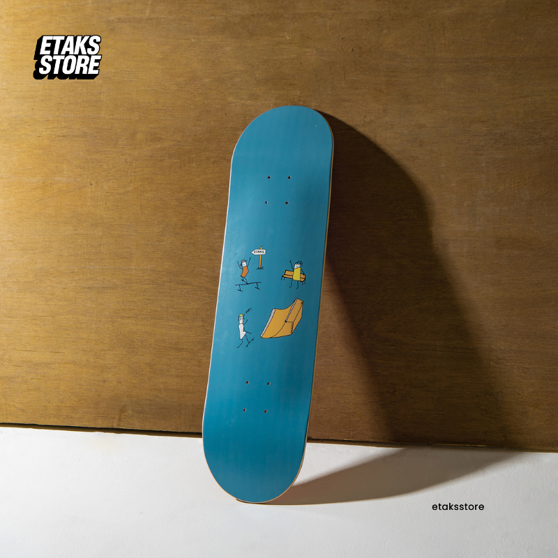 Papan Etaks Skateboard Doodle V1 Artwork by Jebrak | Skate Deck Parts Onderdil | Maple Premium