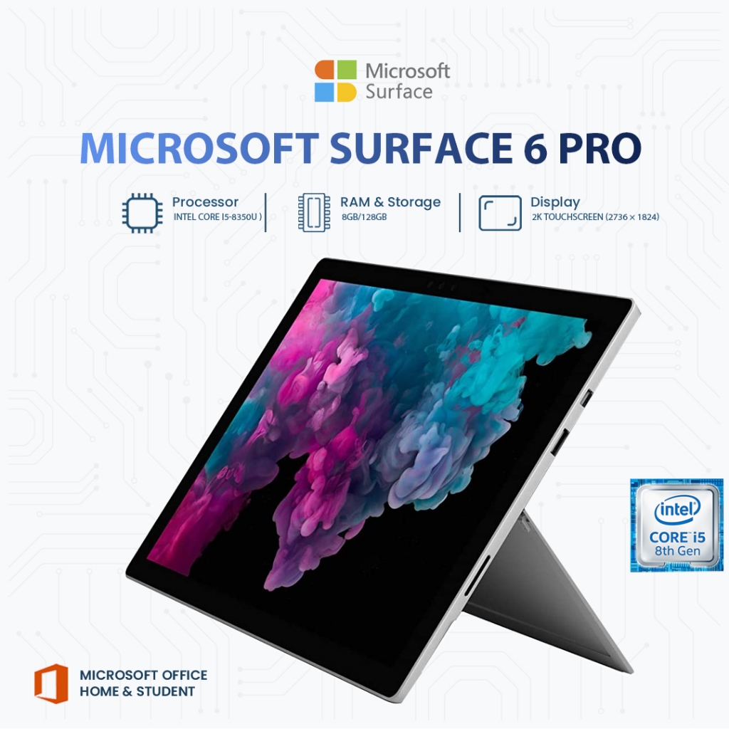Laptop 2 in 1  Surface Pro 6 / Surface Pro 7 | Intel Core i5-8350U / i7-1065G7 | RAM 8GB–16GB | SSD 
