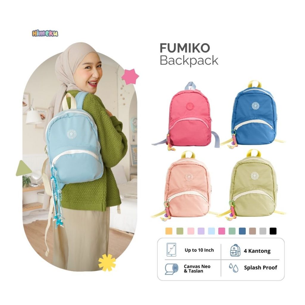 Himeku FUMIKO MINI Backpack - Tas Kecil - Ransel Pria Wanita