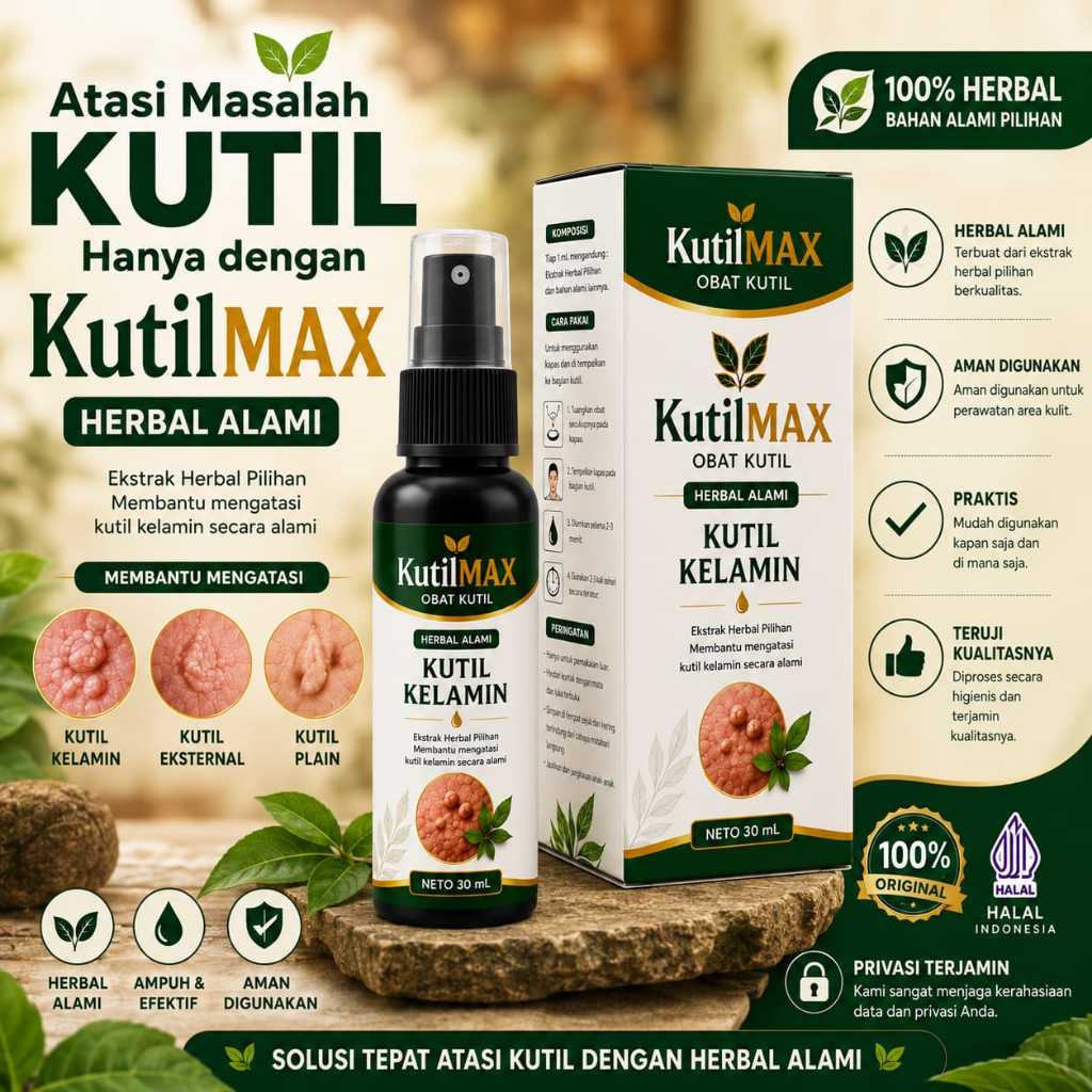 Obat Kutil Kelamin Paling Ampuh Herbal KutilMAX Virus HPV  Wanita Pria Jengger Ayam original | Herba