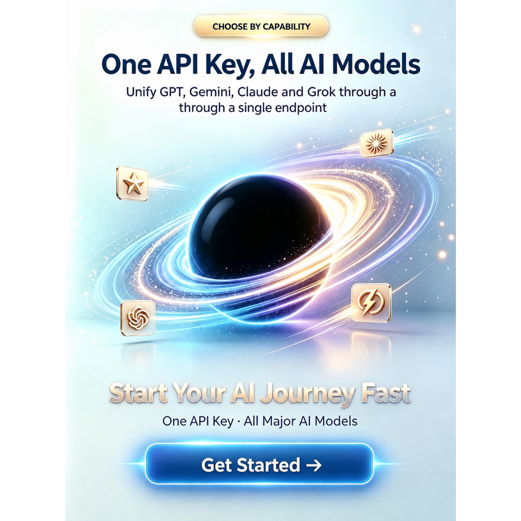 Unified AI API Key Multi Model Gateway | OpenAI Compatible | GPT Claude Gemini Grok DeepSeek Qwen Ll