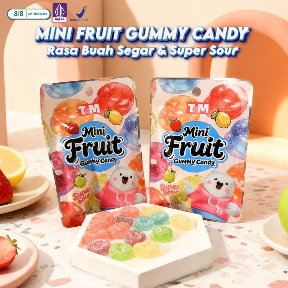 Spray Fruit Candy Permen Semprot Cium Rasa Persik Jeruk Bali Premium Halal BPOM Aroma Buah Menyegark