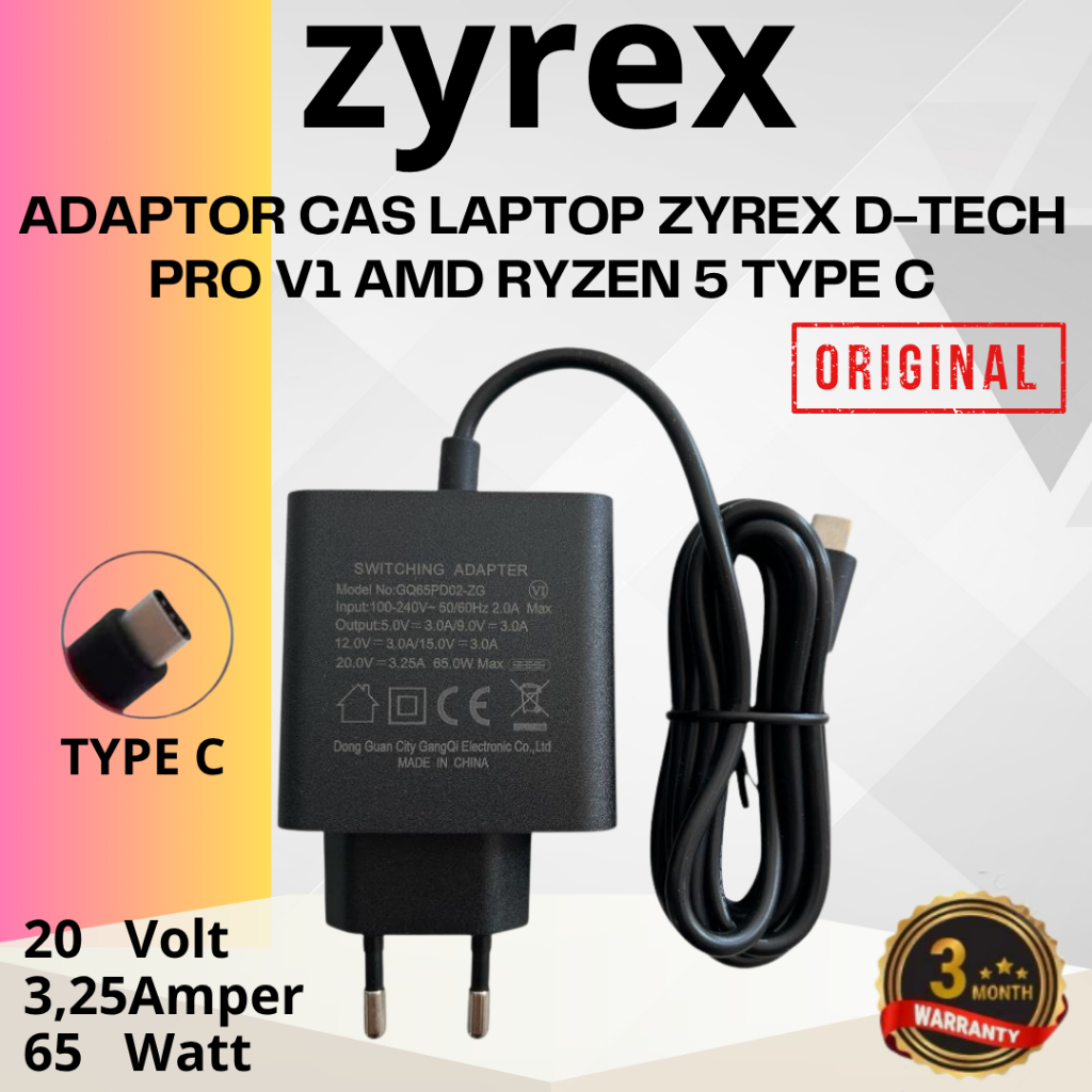 CAS LAPTOP ZYREX D'TECH PRO V1 AMD RYZEN 5 TYPE C