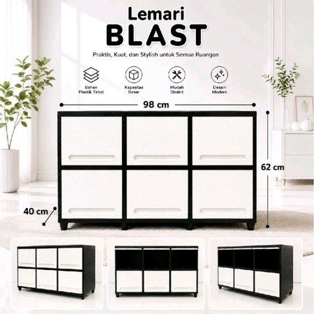 LEMARI PLASTIK BLAST 2 SUSUN / 3 SUSUN MEJA TV MINIMALIS / RAK PAKAIAN