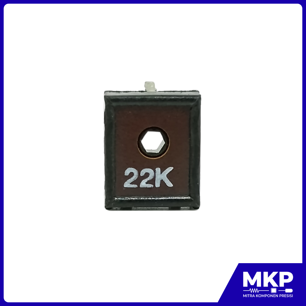 VR 22K OHM TRIMPOT TRIMMER VARIABLE RESISTOR HITAM HEX KEY - PENGATURAN DENGAN OBENG SEGI ENAM