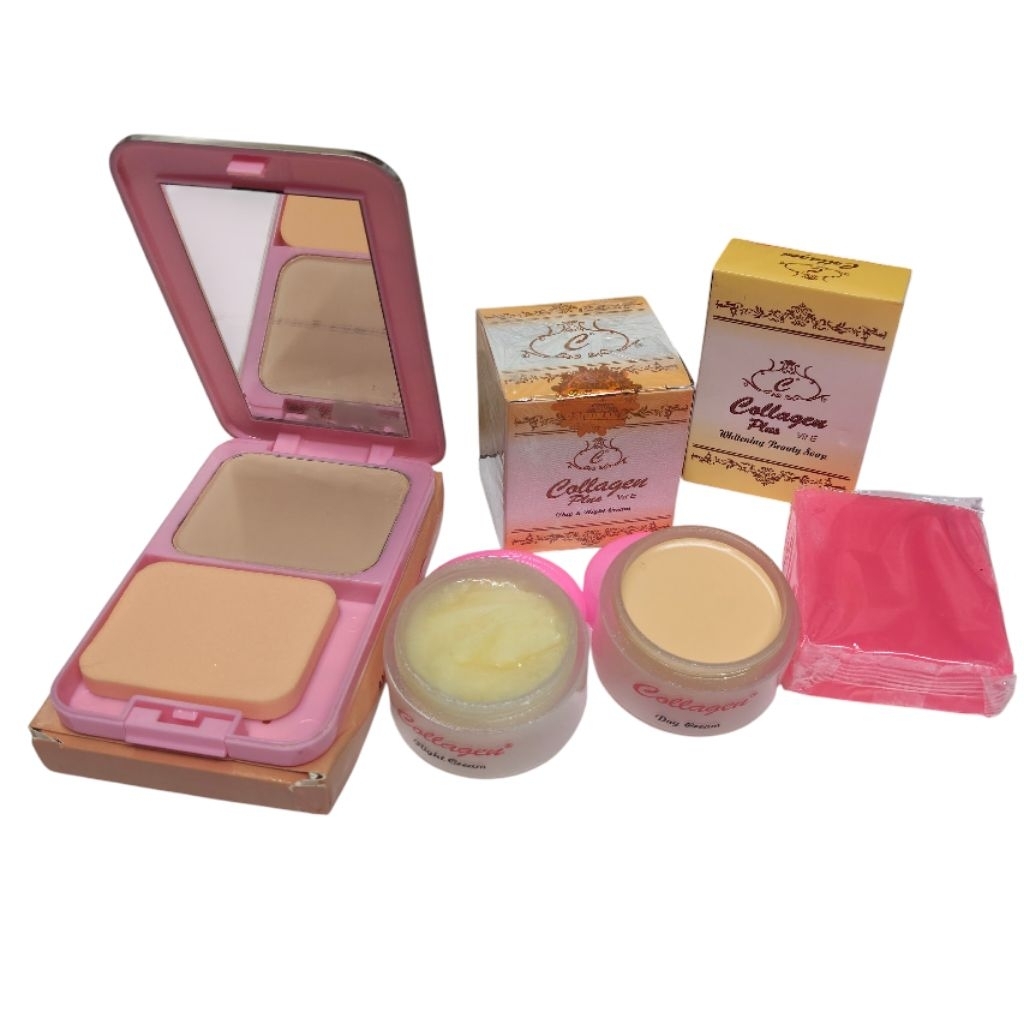 colagen 3in1 cream susun (siang,mlm,bedak,sbn)