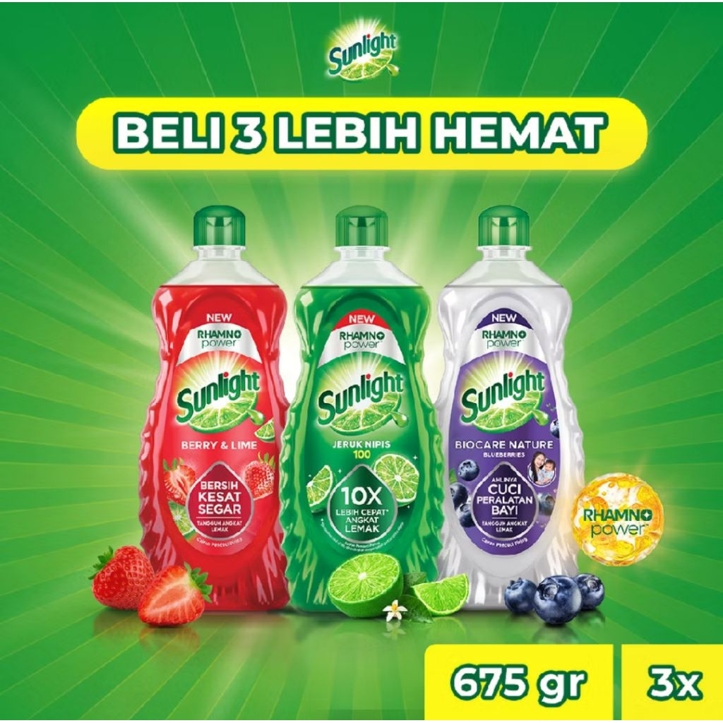 Sunlight Jeruk Nipis 100 675Gr Botol // Sunlight Biocare Nature Blueberries 675g Botol