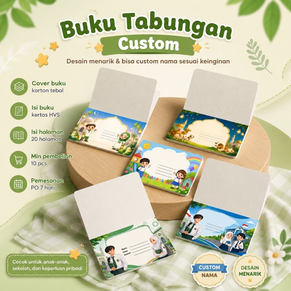 BUKU TABUNGAN, BUKU ARISAN, BUKU IURAN CUSTOM