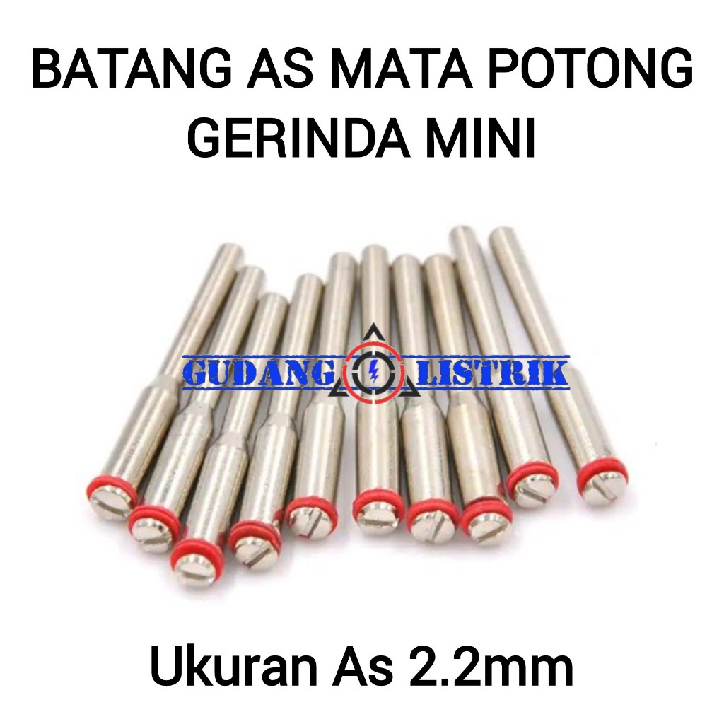 1 Biji Batang As Shaft Mini Gerinda Pemegang  Gerinda MiniMata Batu