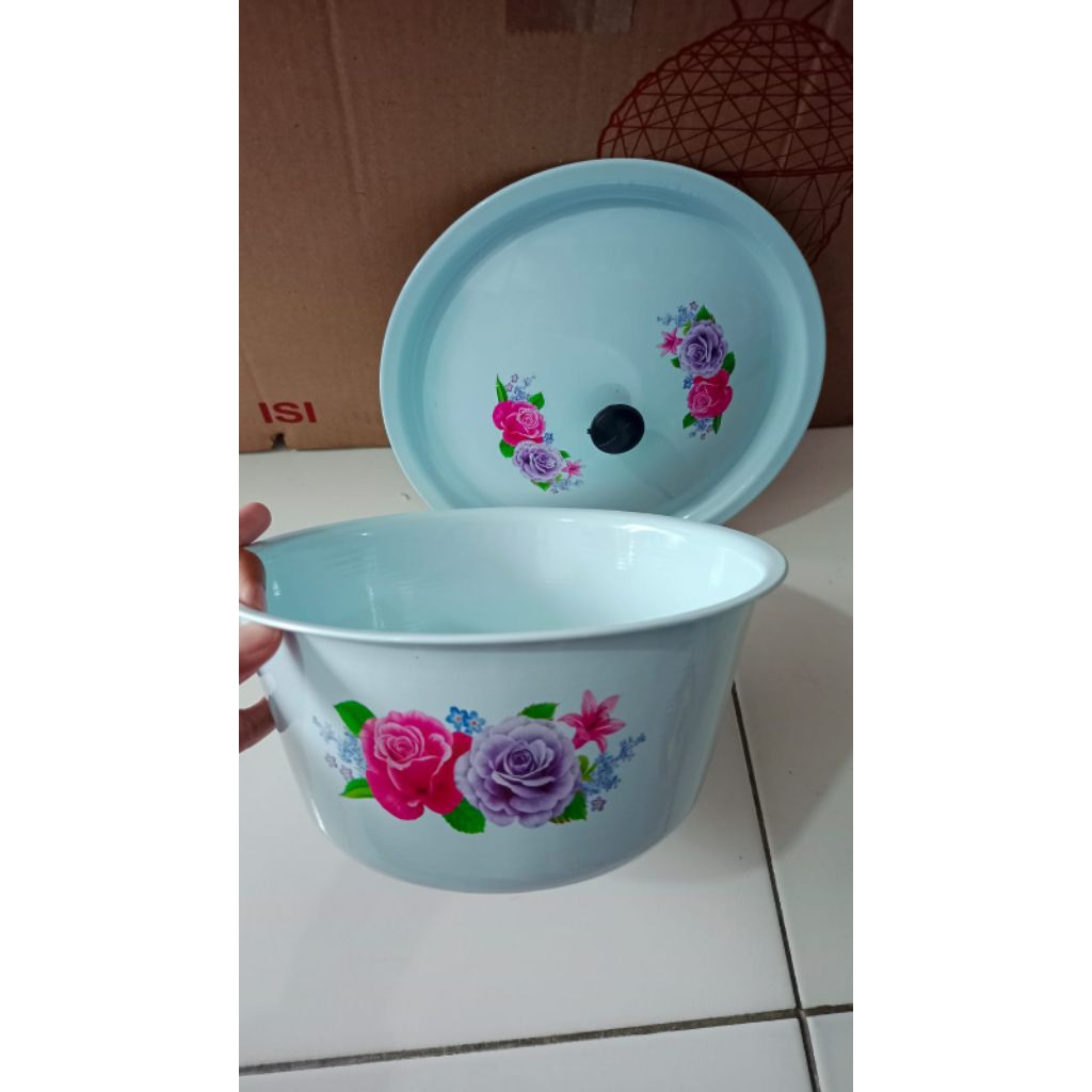 Baskom tutup Enamel 21cm / Baskom Enamel